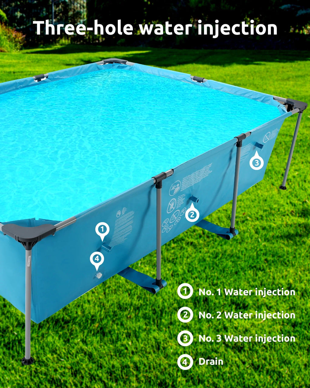 10 ft Above Ground Rectangular Frame Swimming Pool M4699