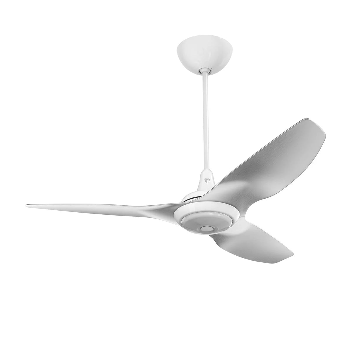 52 Ceiling Fan with Brushed Aluminum Blades and White Finish T75398