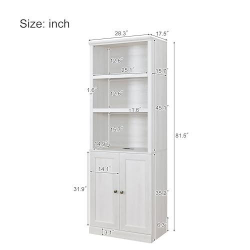 Full Size Brown Murphy Bed with Charging Station E393