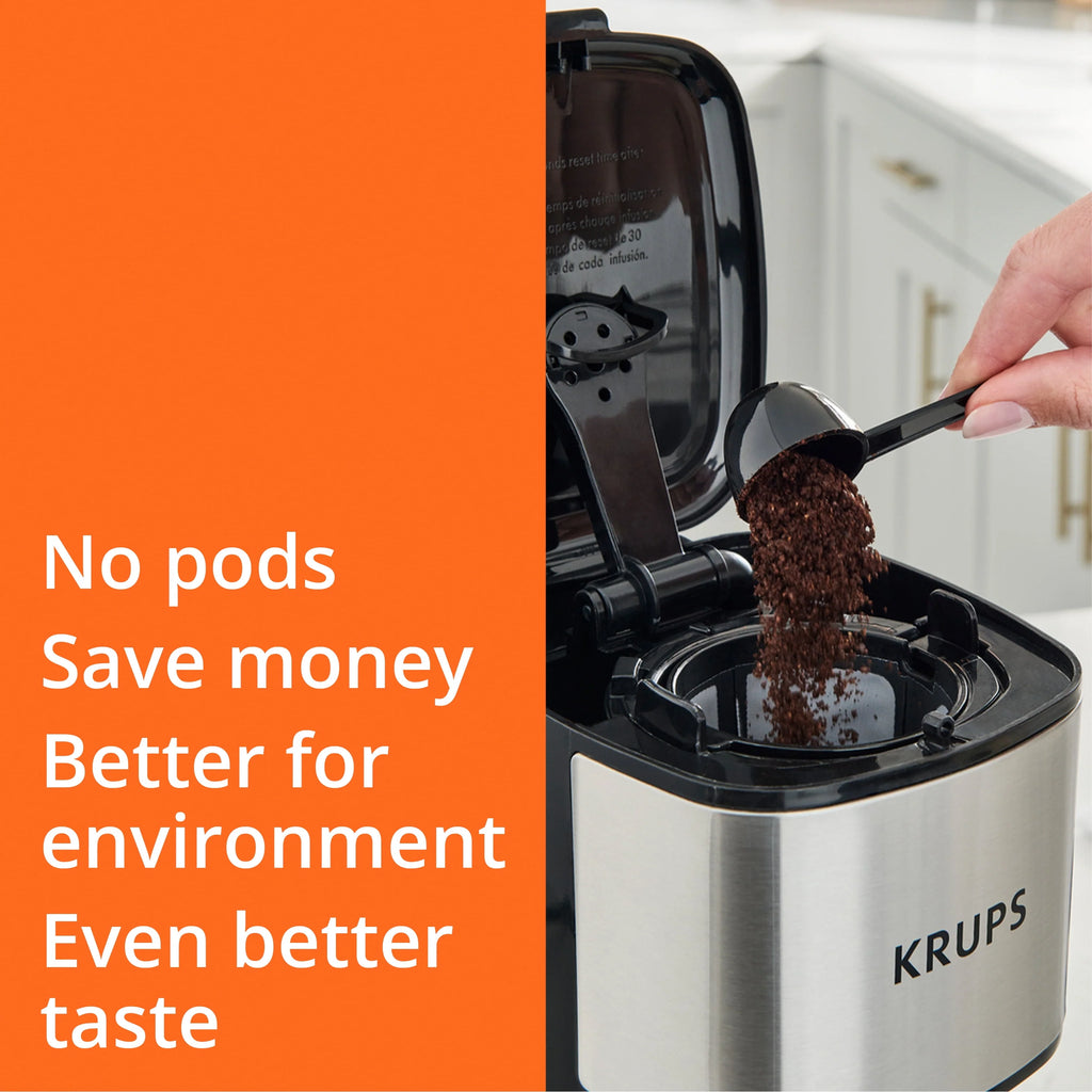 Single-Serve Coffee Maker with Stainless Steel Travel Mug J749