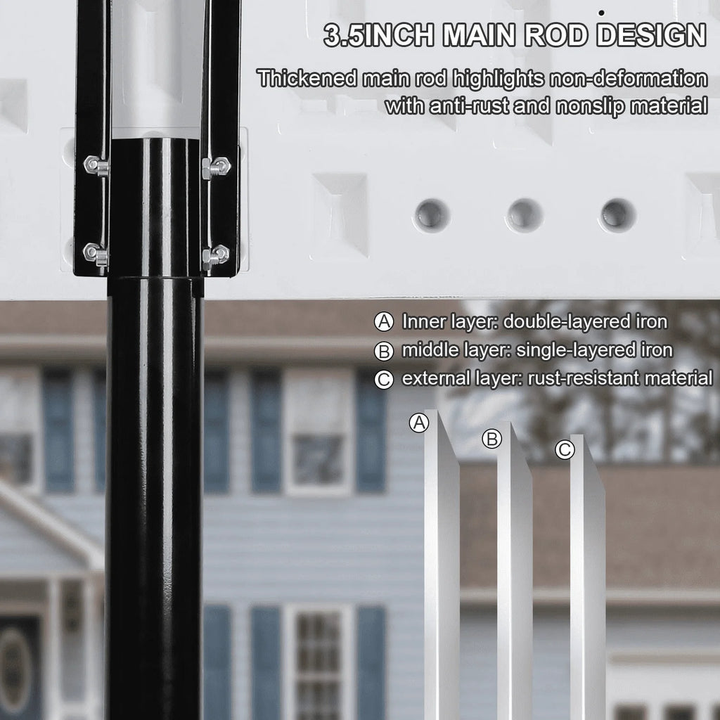 Portable Adjustable Height Basketball Hoop with Backboard S7647