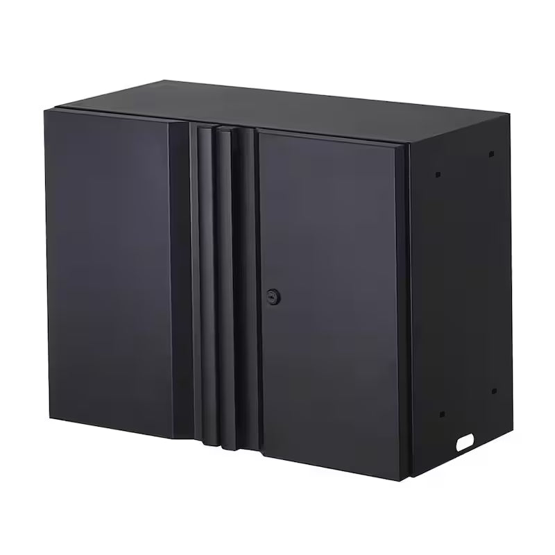 7 Piece Welded Steel Garage Storage System Black N919292