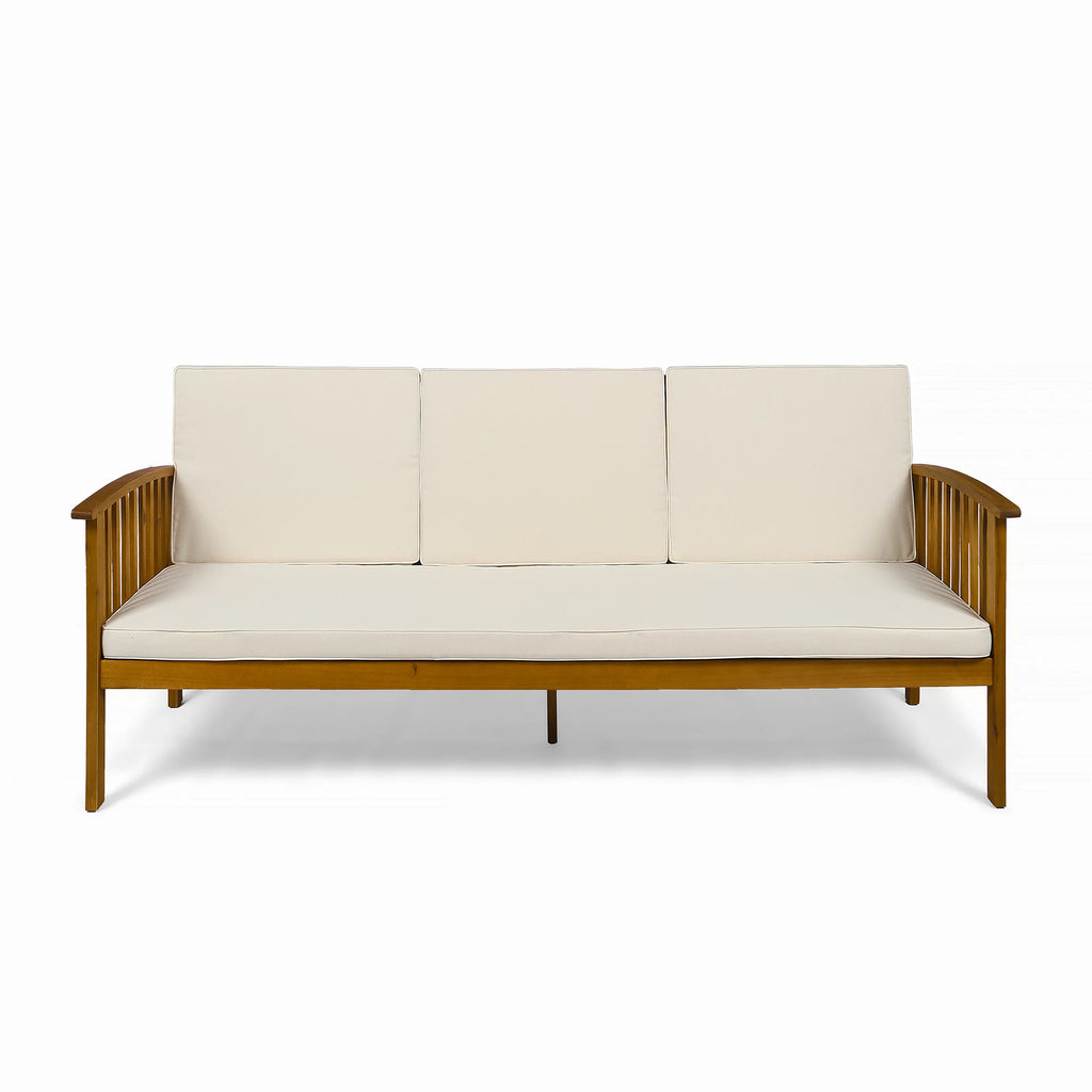 2 Piece Acacia Wood Outdoor Sofa Set V50719