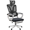 Black Home Office Chair with Adjustable Headrest and Lumbar Support J83426