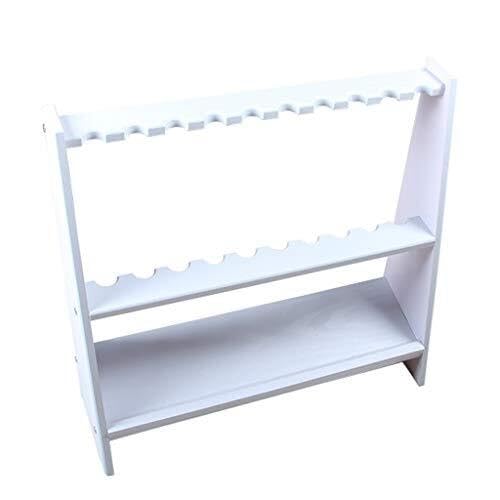 White Floor-Standing Wooden Billiard Cue Rack for 10 Cues I897