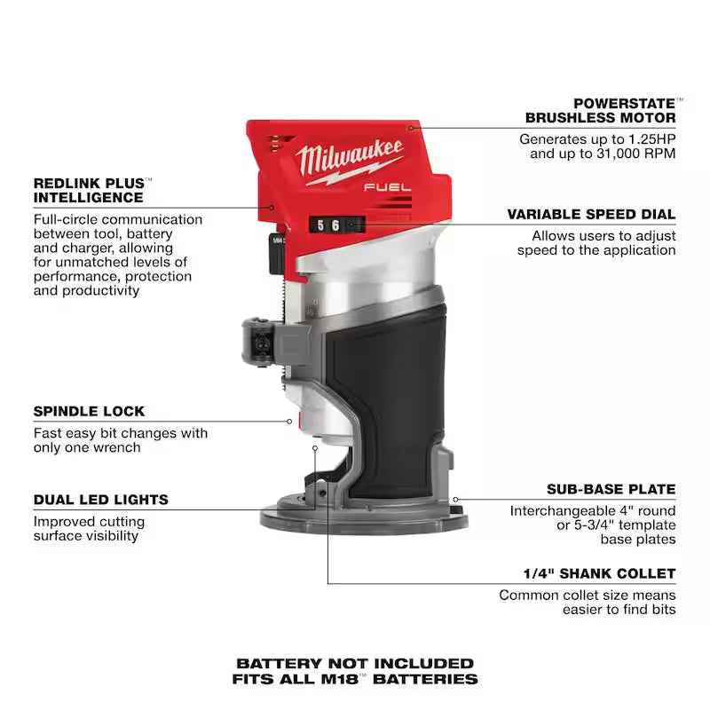 18V Lithium-Ion Brushless Cordless Combo Kit with Jig Saw & Router Z542982
