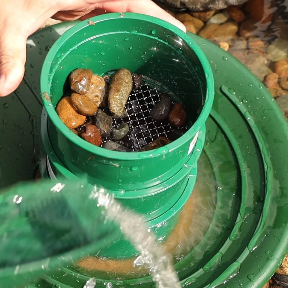14pc Portable Gold Panning Kit with Backpack and Sluice Box L2818