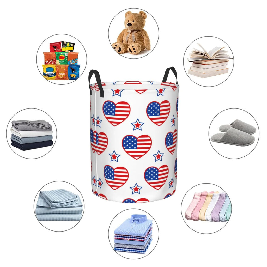 Round Waterproof Collapsible Laundry Basket U483446