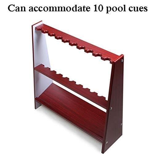 White Floor-Standing Wooden Billiard Cue Rack for 10 Cues I897
