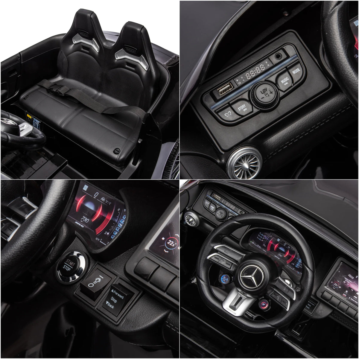 24V Electric Car for Kids with Parent Remote Control and Wide Seat D3408