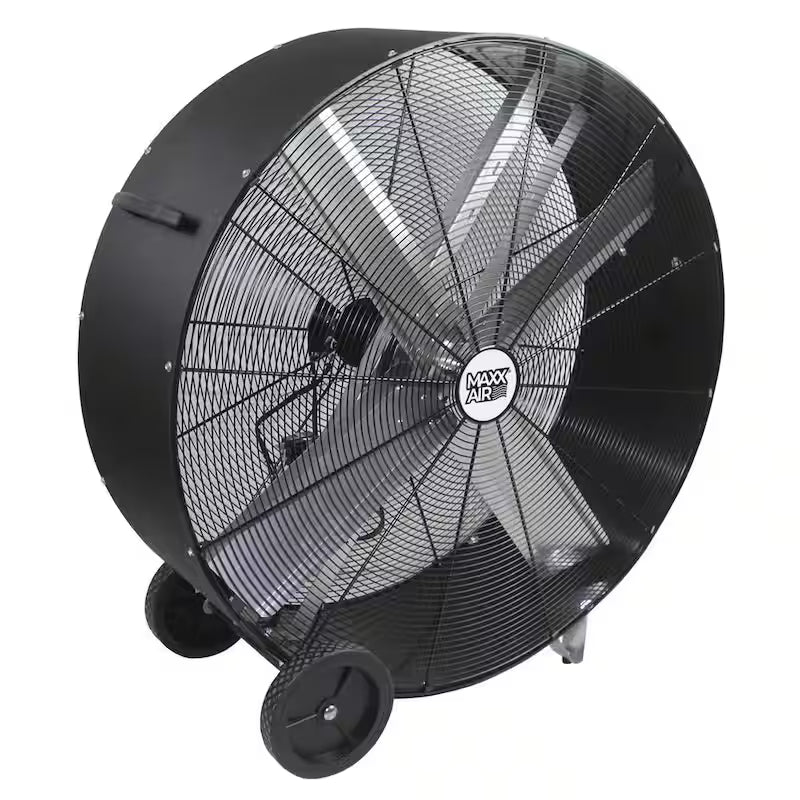 48 In. 2-Speed Belt Drive Drum Fan Black Poly Housing E255807