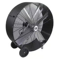 48 In. 2-Speed Belt Drive Drum Fan Black Poly Housing E255807