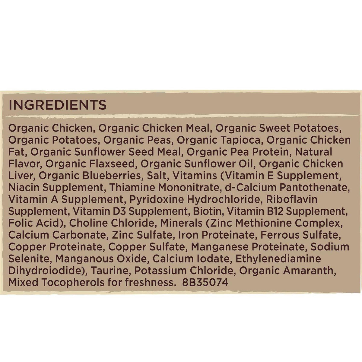 Organic Chicken Recipe Dry Dog Food X69576