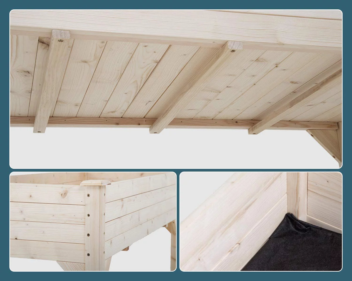 48x24x30in Elevated Wood Planter Garden Bed W65257
