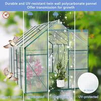 6' x 10' Aluminum Polycarbonate Greenhouse I325