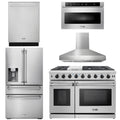 48 Propane Gas Range, Range Hood, Dishwasher, Refrigerator with Water and Ice Dispenser, Microwave L700