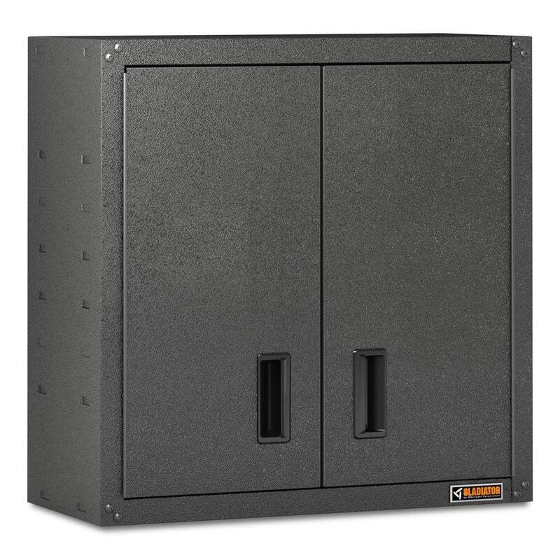 Steel 1-Shelf Wall Mounted Garage Cabinet W49942