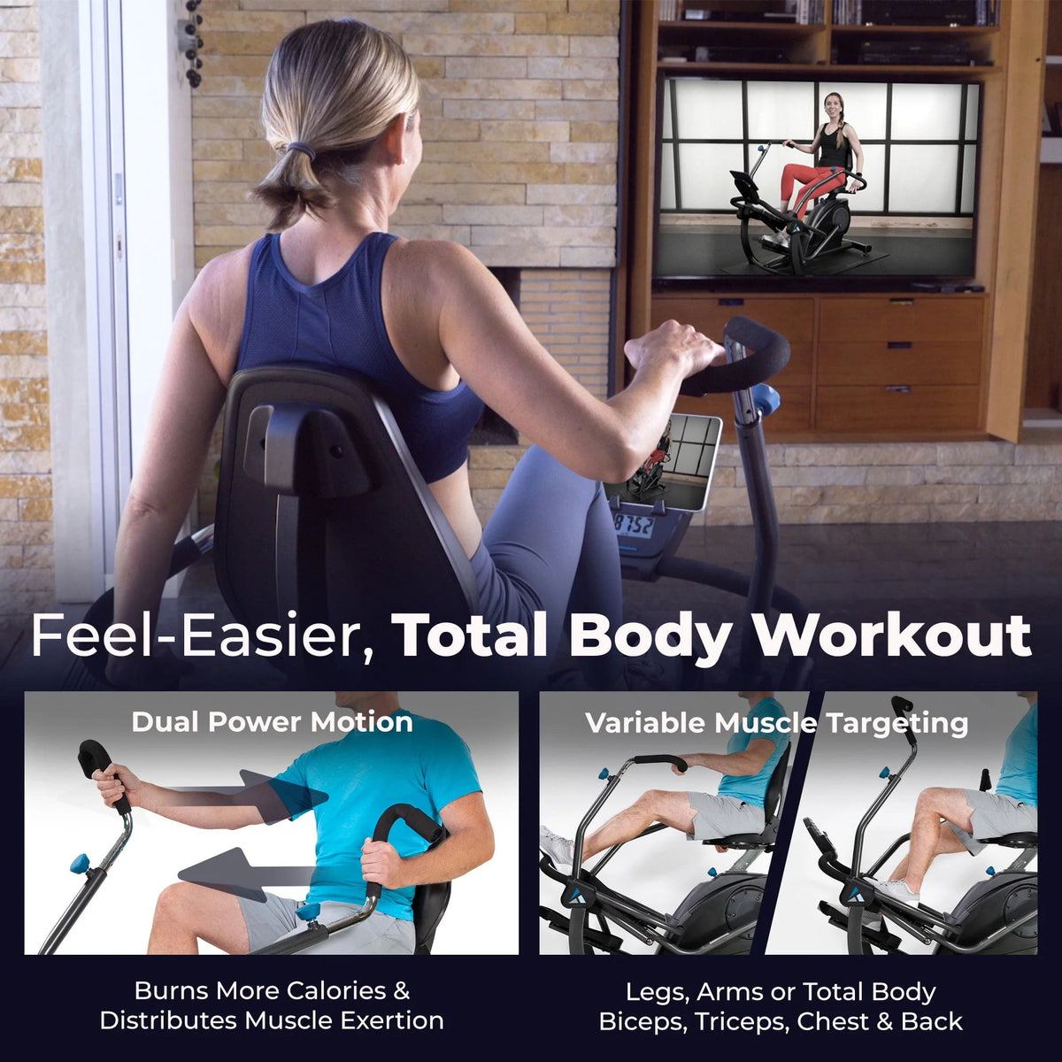 Black Recumbent Cross Trainer and Cardio Elliptical T97183