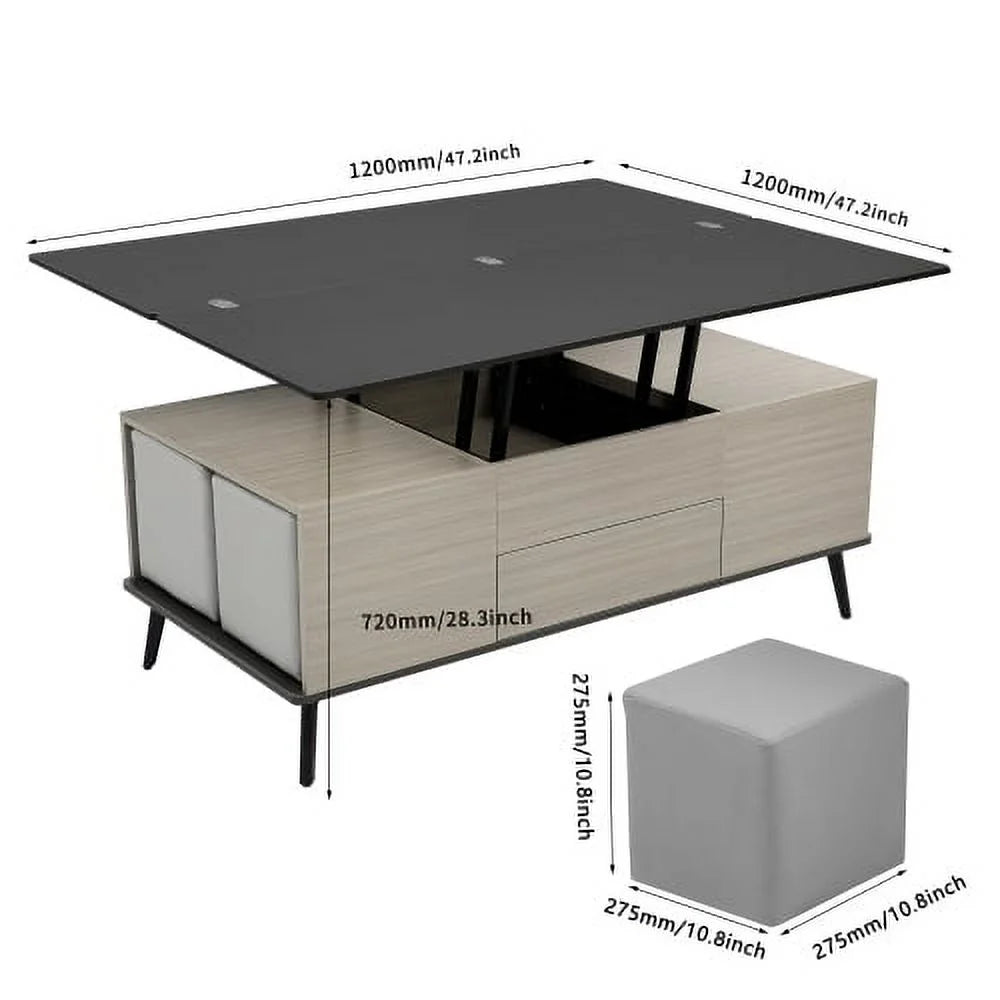 5 Piece Lift Top Coffee Table Set with Storage R848327