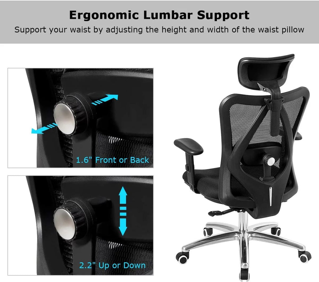Black Ergonomic Mesh Office Chair N35114
