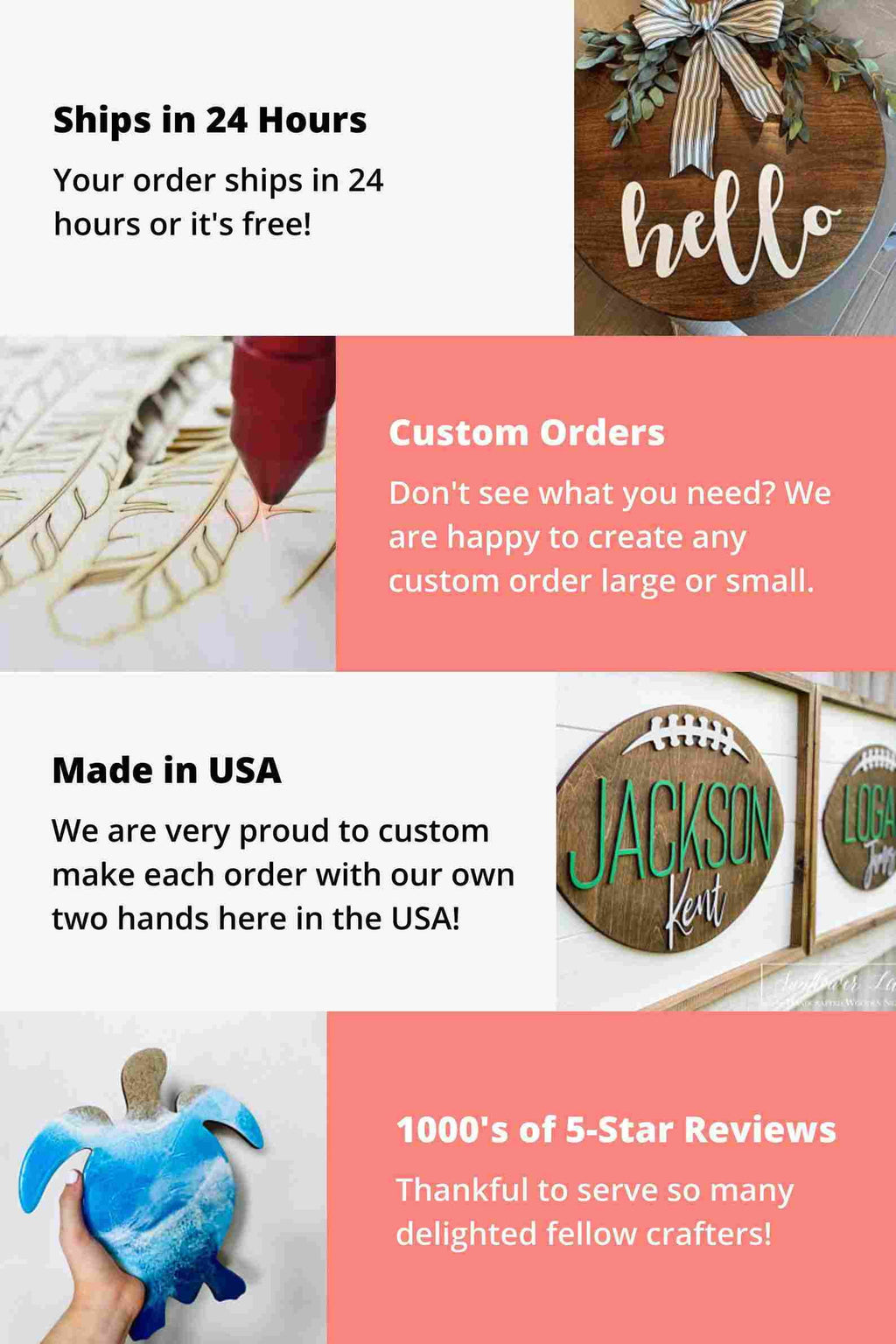 Unfinished Wood Cutout Home Decor F87240