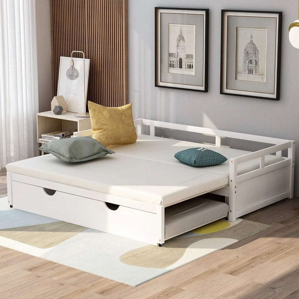 White Daybed with Trundle G82579