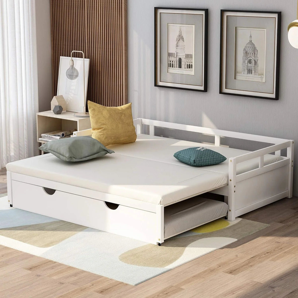 White Daybed with Trundle G82579
