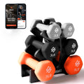 20 lbs. Neoprene Coated Dumbbell Set with Stand M889