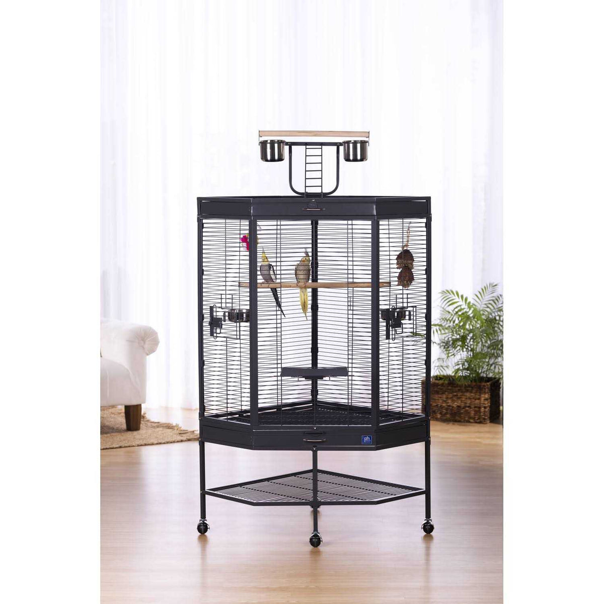 Corner Cage with Playtop O1864