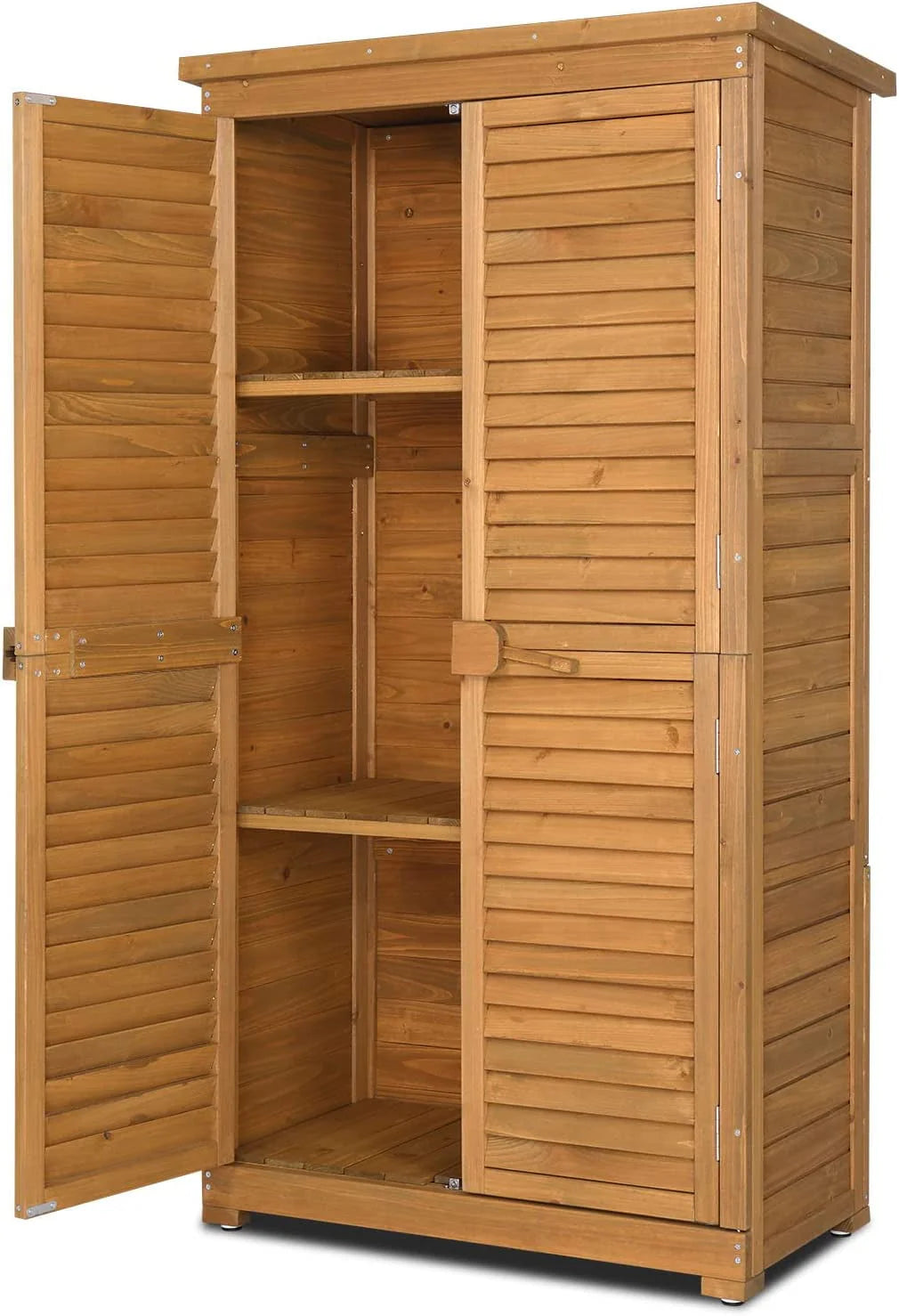 Outdoor Storage Cabinet with Asphalt Roof Q5430