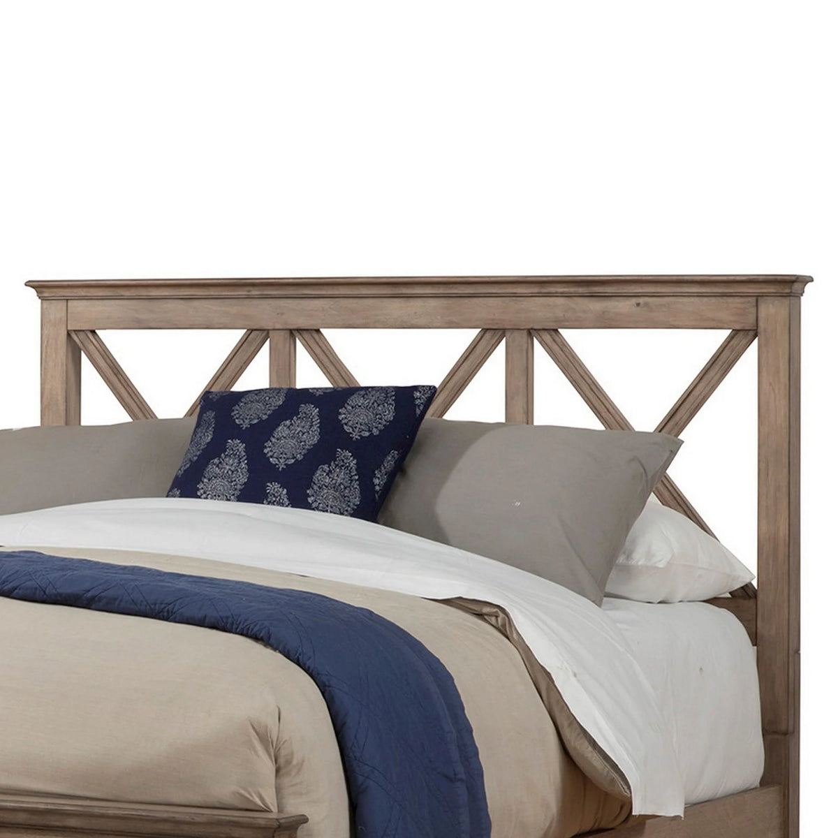 Full Size Panel Bed Natural Brown Mahogany L816357