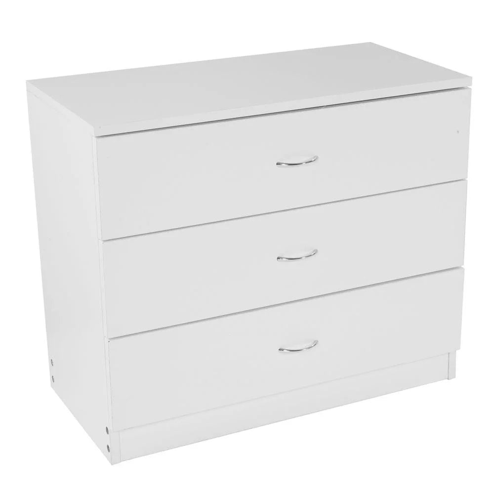 White 3-Drawer Dresser Night Stand Side Table S4838