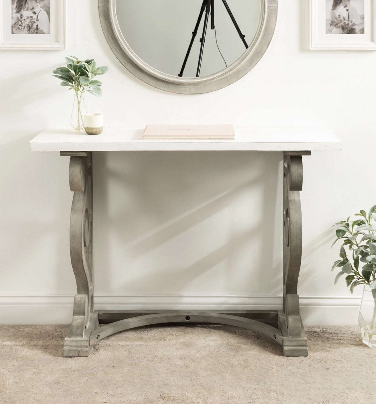 Solid Wood Farmhouse Console Table N61419