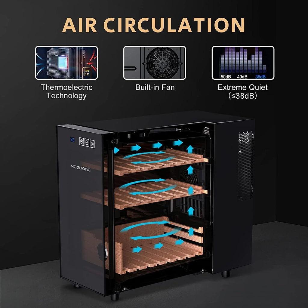 23L Electric Cigar Humidor with Spanish Cedar Wood Shelves C884