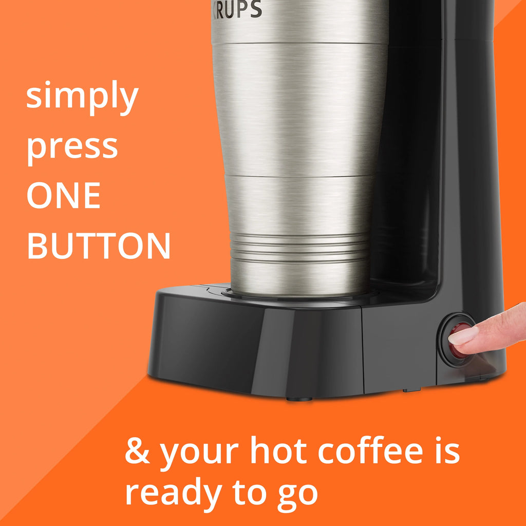 Single-Serve Coffee Maker with Stainless Steel Travel Mug J749