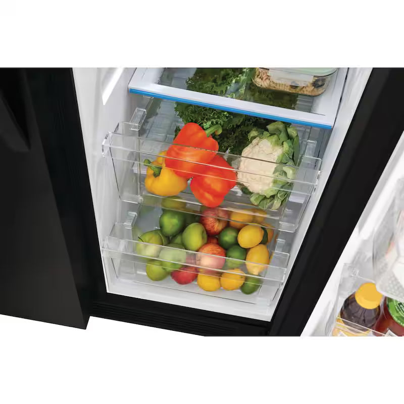 22.3 cu. ft. Side by Side Refrigerator in Black W8350