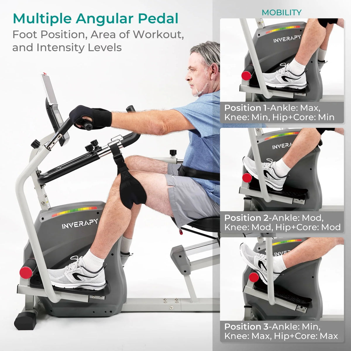 Recumbent Cross Trainer with Swivel Seat & Leg Harness G393