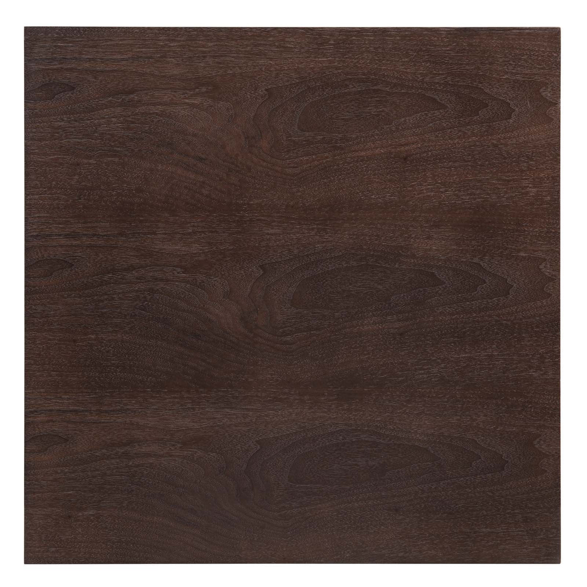 28 inch Square Gold Walnut Wood Metal Dining Table S65184