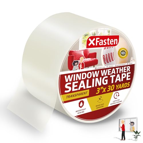 Transparent Window Weather Sealing Tape, 2-Inch x 30 Yards R14750