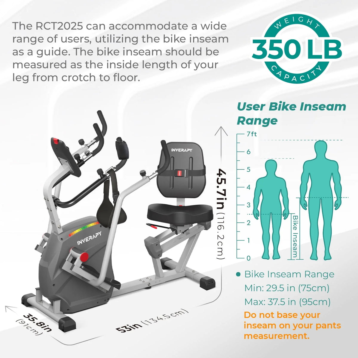 Recumbent Cross Trainer with Swivel Seat & Leg Harness G393