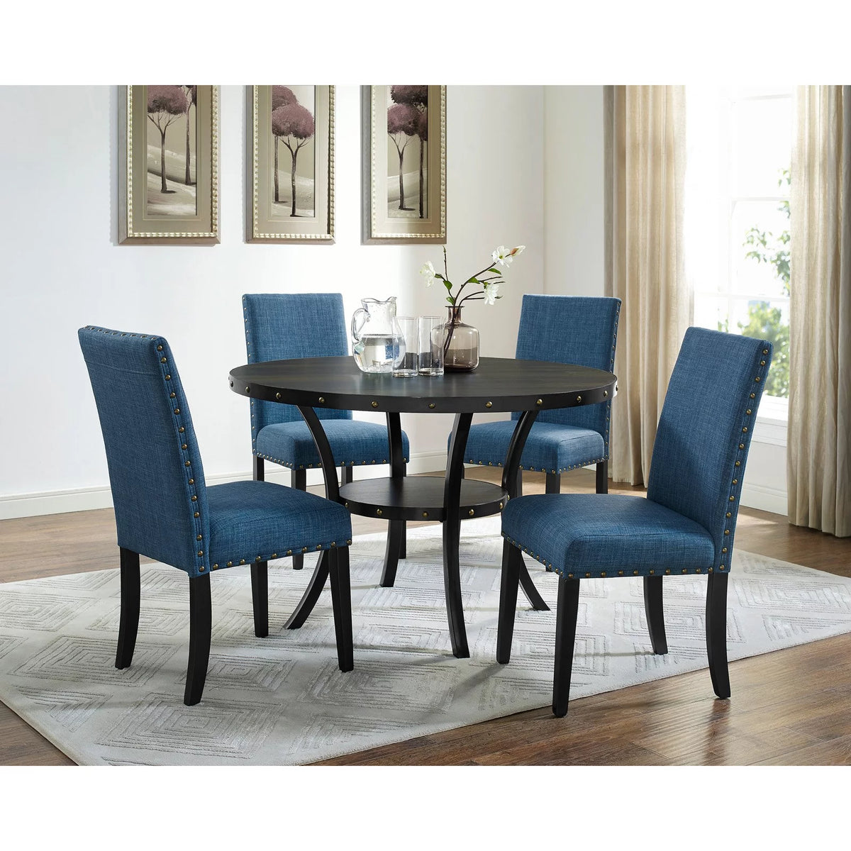 5 Piece Wooden Dining Table Set G85716