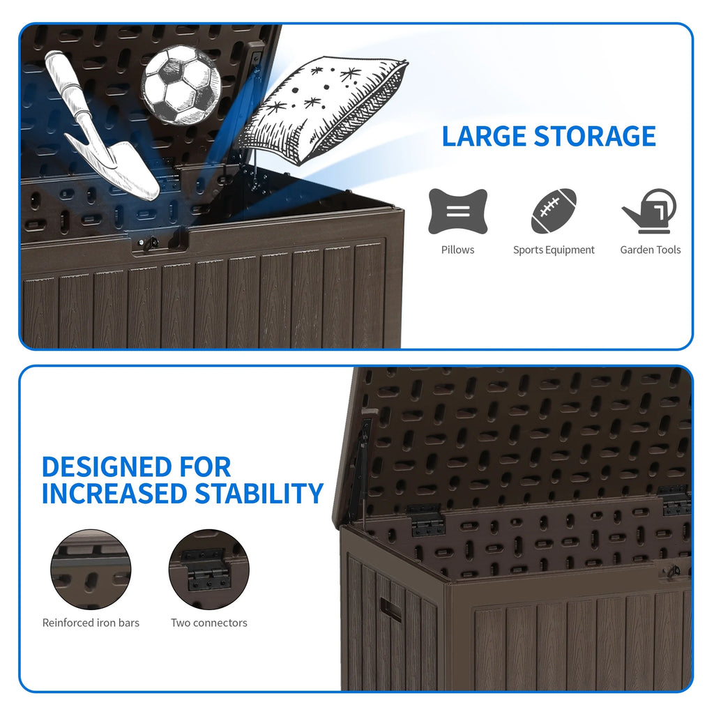 86 Gallon Double-Wall Resin Deck Box O204897