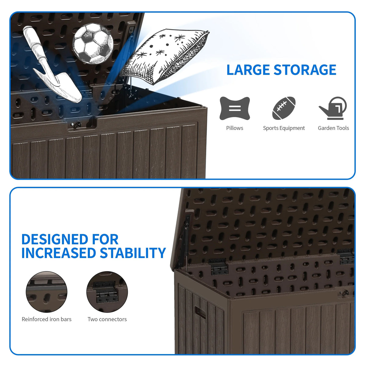 86 Gallon Double-Wall Resin Deck Box O204897