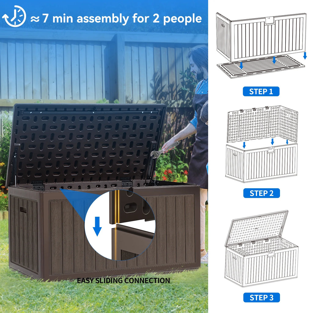 86 Gallon Double-Wall Resin Deck Box O204897