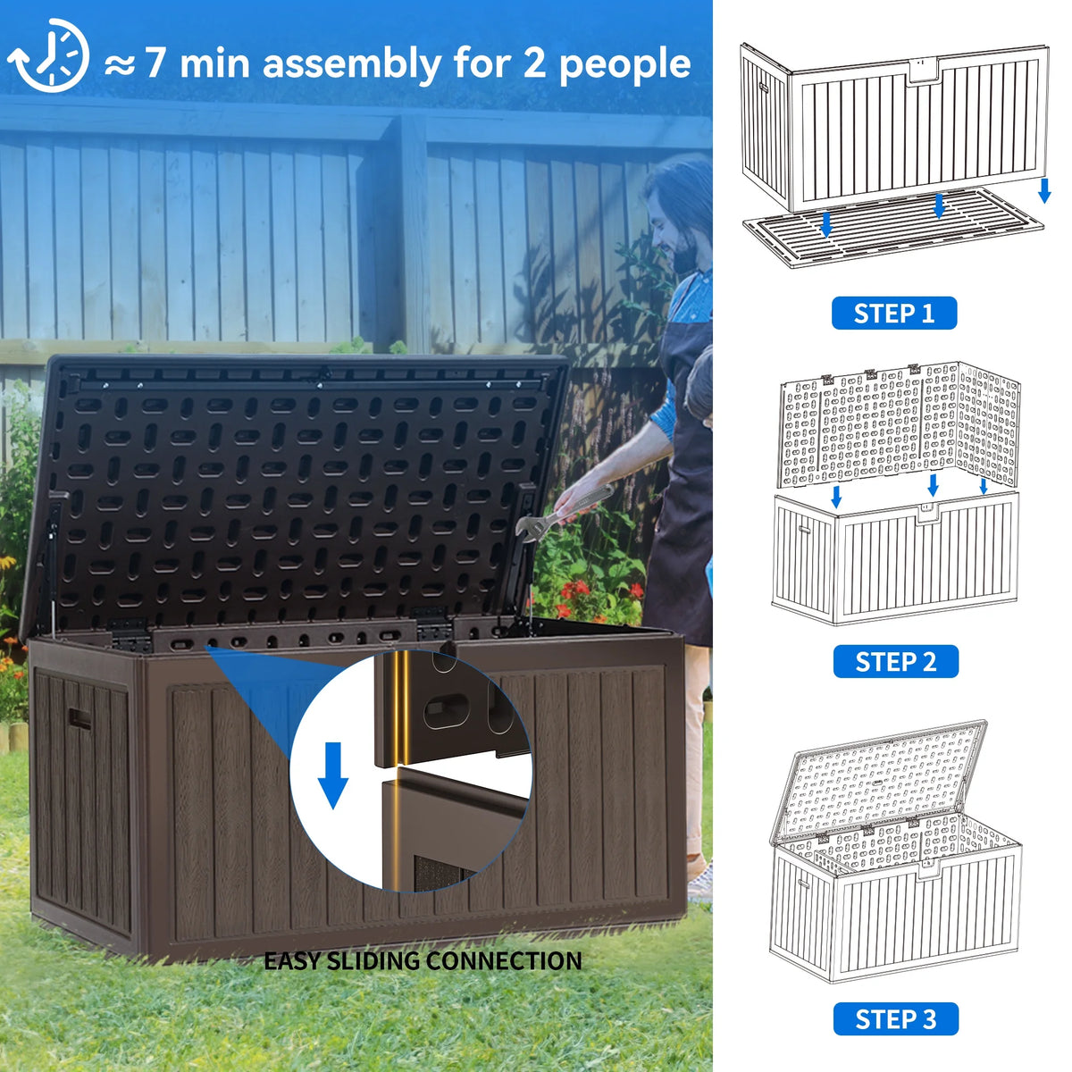86 Gallon Double-Wall Resin Deck Box O204897