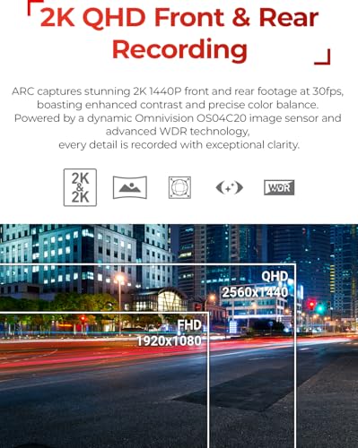 Dash Cam with 1440P+1440P Front and Rear, Wi-Fi, Super Night Vision S670236
