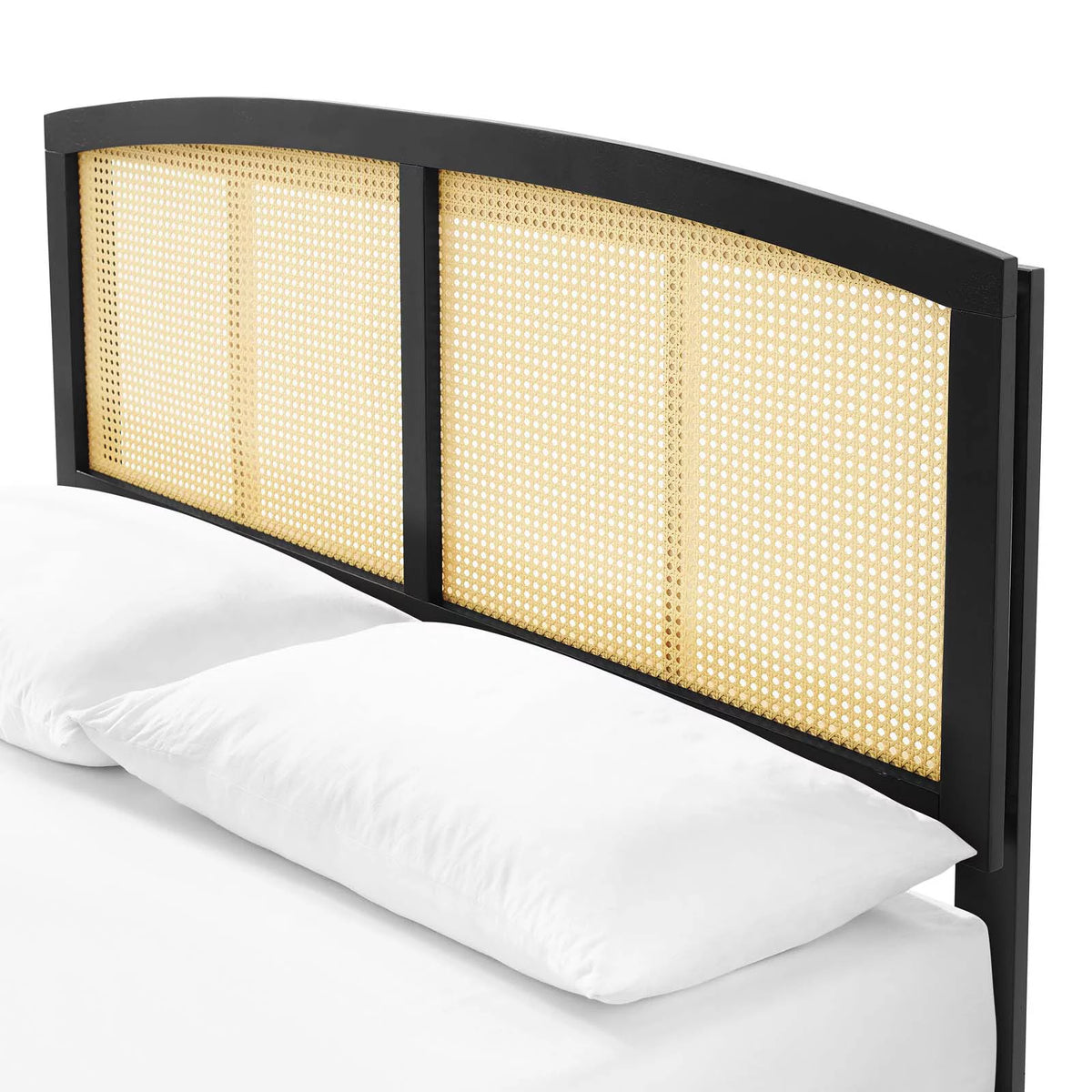 Black Wood Full Size Platform Bed Frame E454