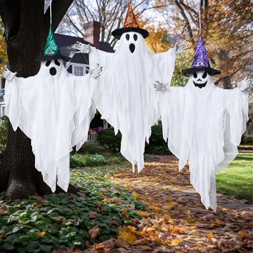 3 Pack 24.8" Halloween Hanging Ghost Decorations K454402