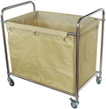 Laundry Sorter Cart with Removable Baskets Stainless Steel Frame Rolling Casters T765730
