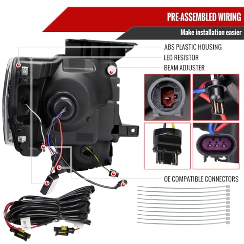 Black Projector Headlights N9223